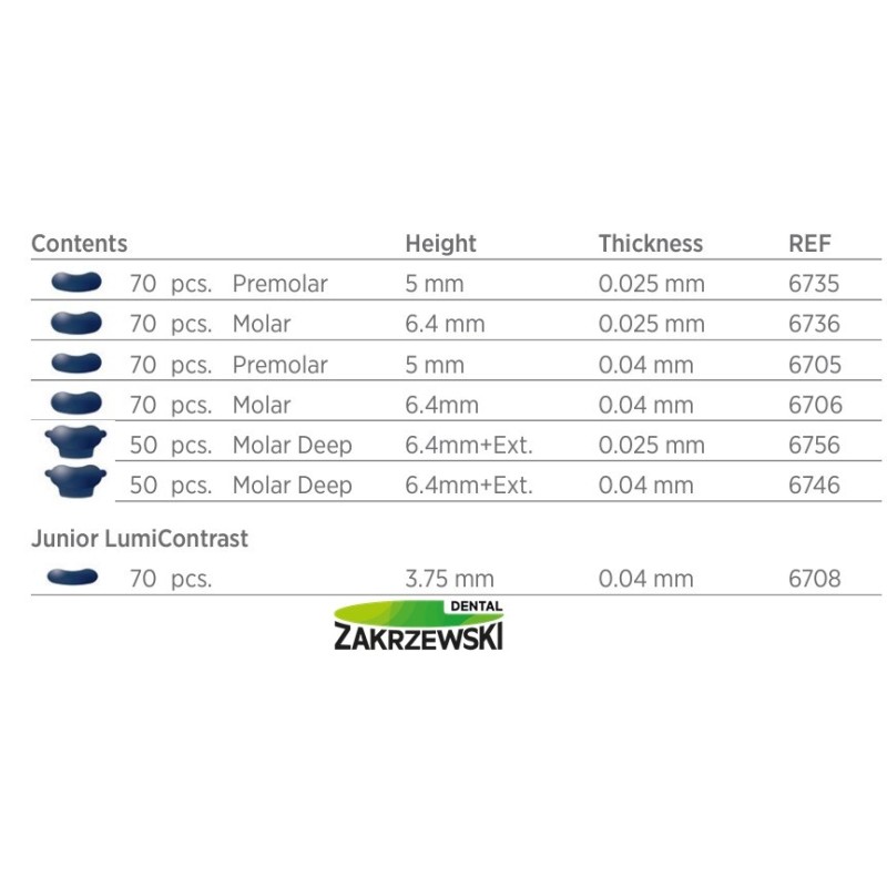 Quickmat LumiContrast paski gr. 0,025 mm. 6735, 6736 ОП.70 шт.