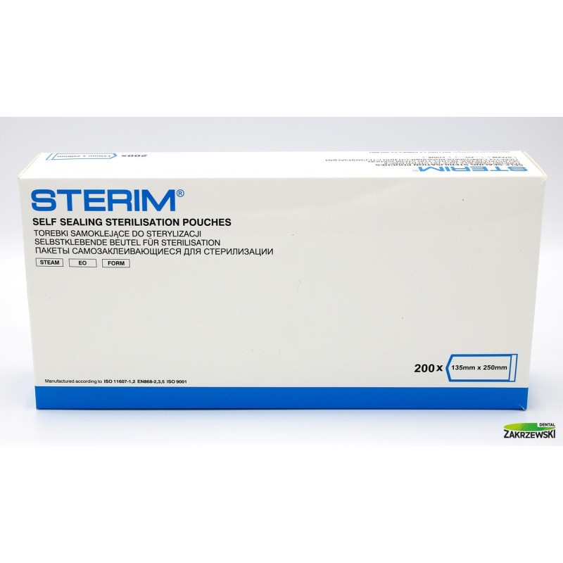 Стерилизационные пакеты 13x25cm op. 200 шт. Sterim