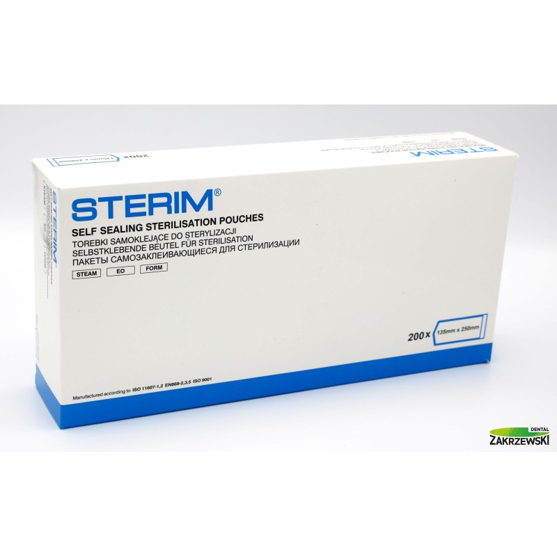 Стерилизационные пакеты 13x25cm op. 200 шт. Sterim