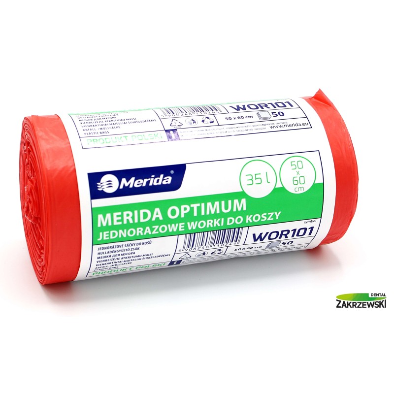 Красные мешки. 35 л. ОП. 50 шт. Мерида