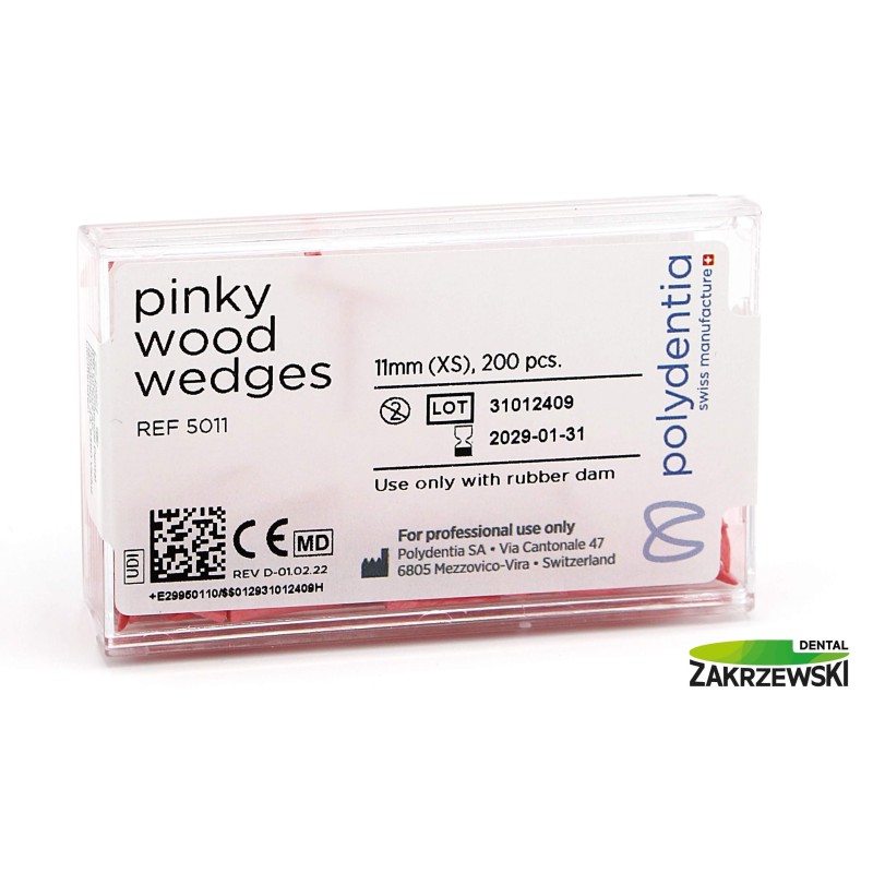 Деревянные клинья розовые 5011 op. 200 шт. Polydentia