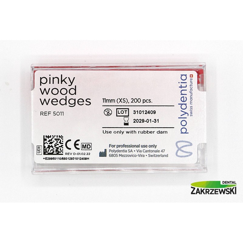 Деревянные клинья розовые 5011 op. 200 шт. Polydentia