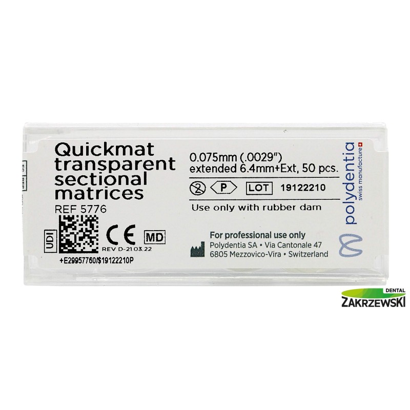 Quickmat полосы трансп.с животиком 5776 op.50 шт. Polydentia