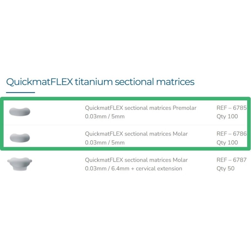 QuickmatFlex полосы Титан. grub. 0,03 мм ОП.100 шт. Polydentia