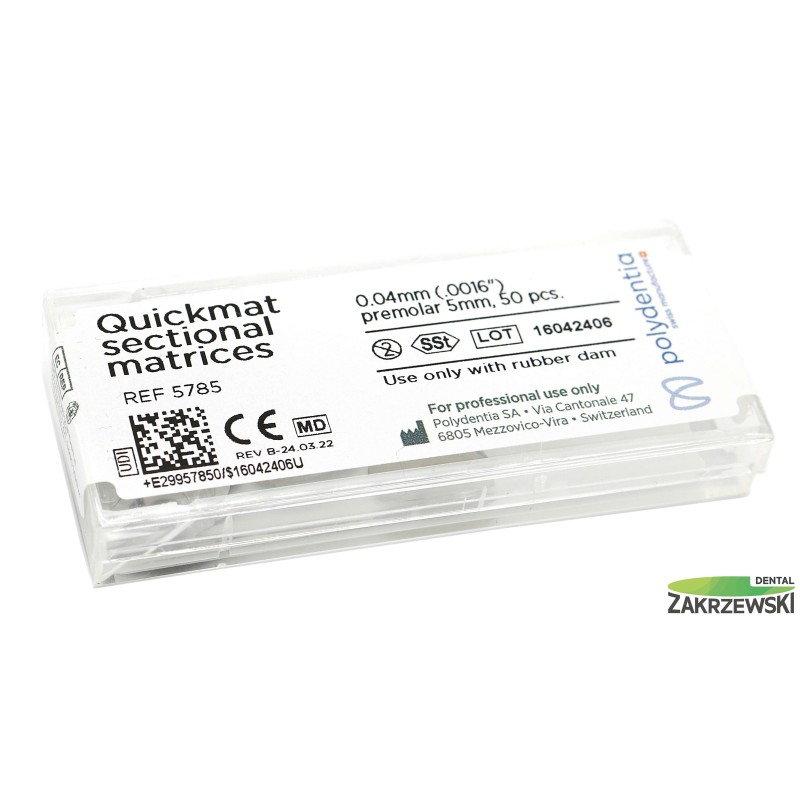 Quickmat полоски толщиной 0,04 мм. 5785 5786 op. 50 шт. Polydentia