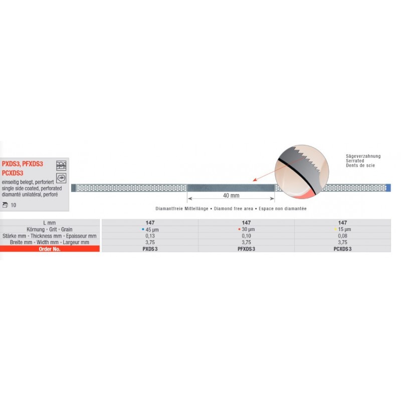 Алмазный перфорированный абразивный ремень с шариком op.1шт.